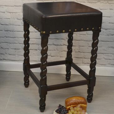 Carolina Cottage Kelsey 24" Counter Stool in Espresso and Brown, , large