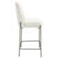 Urban Home Crossroads 2.0 Dion Counter Stool with Natural Light in Brushed Nickel, , large