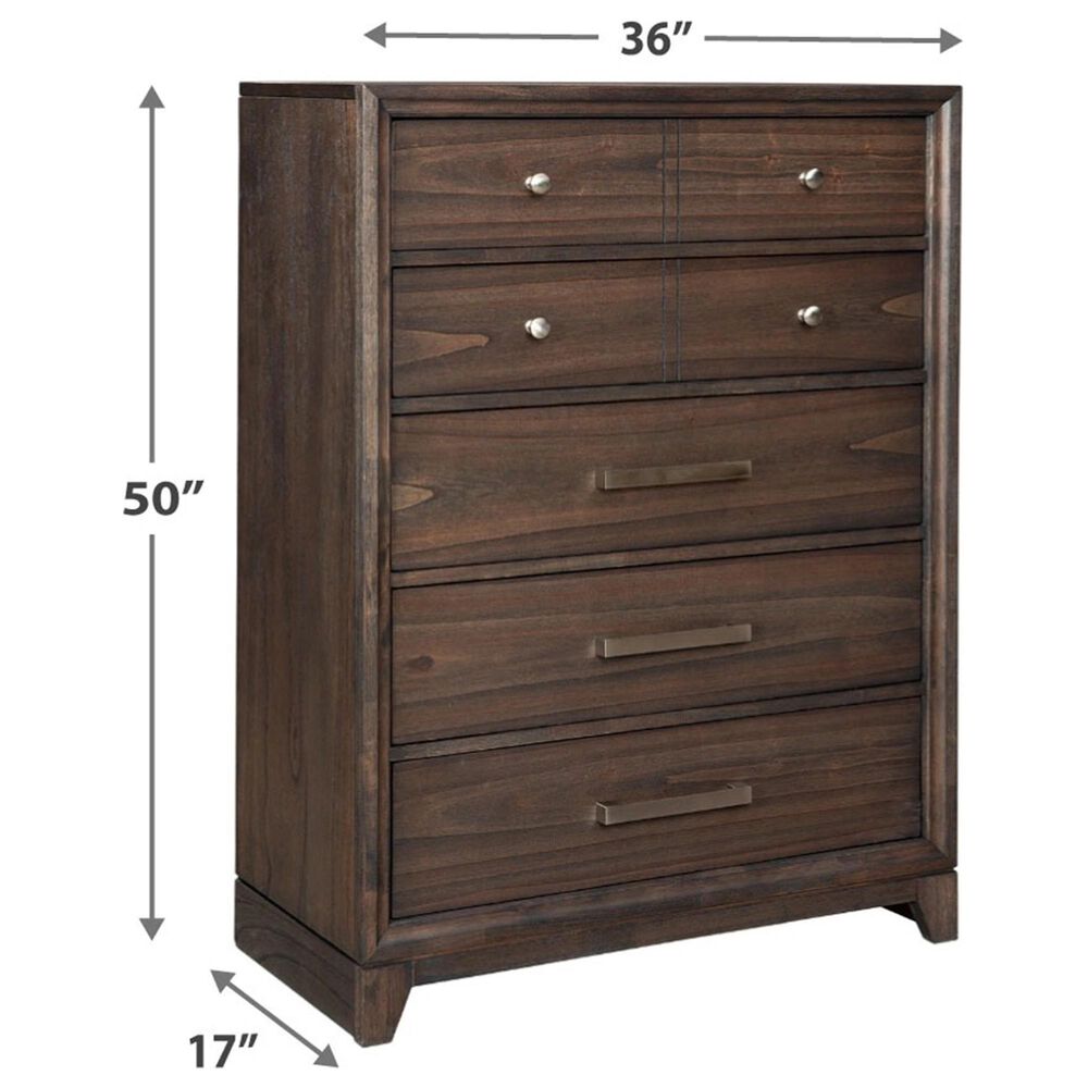 Signature Design by Ashley Brueban 5 Drawer Chest in Chestnut Brown, , large