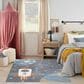 Nourison Astra Machine Washable 5"3" x 7" Sky Blue Kids Rug, , large