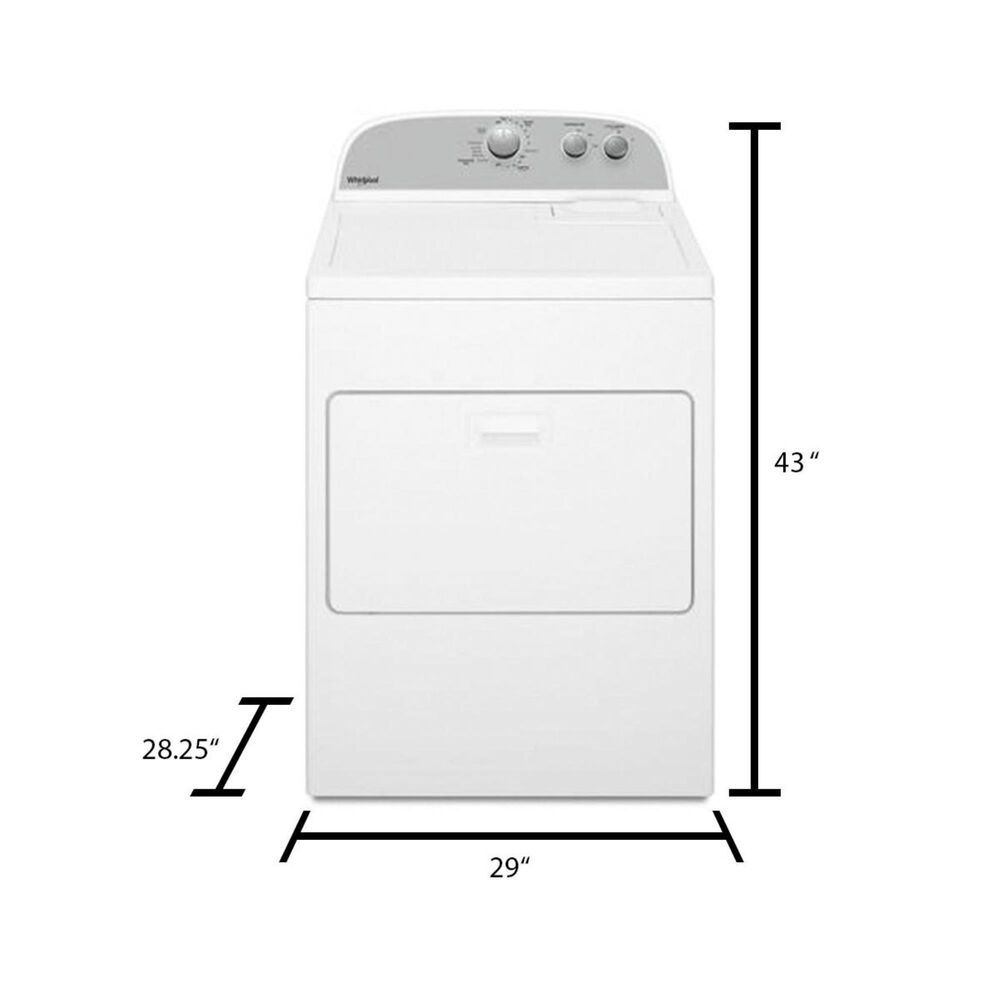 Whirlpool 7 Cu. Ft. Electric Dryer in White Nebraska Furniture Mart