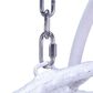 Leisuremod 2-Seat Hanging Egg Swing Chair with Dark Green Cushion in White, , large