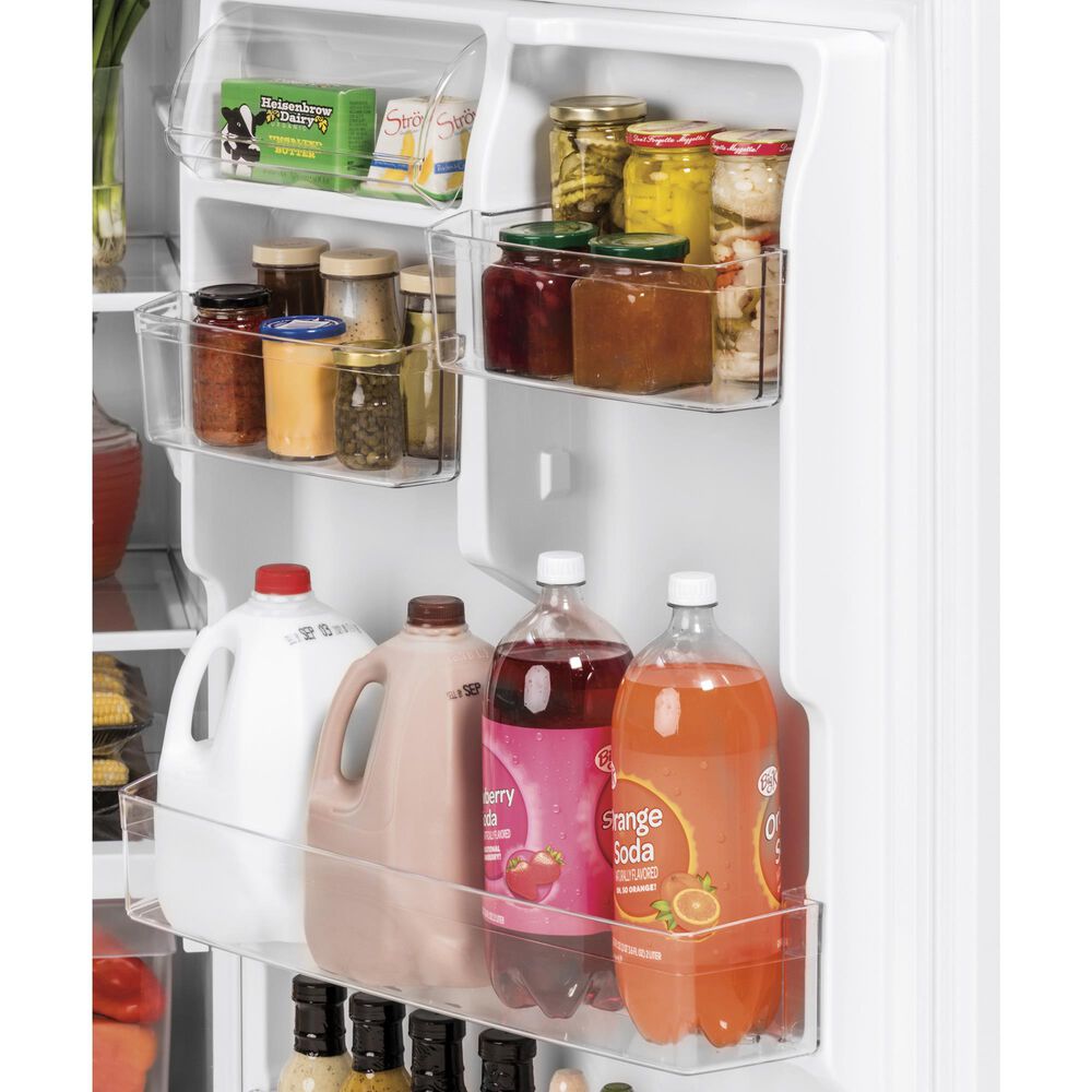 GE Appliances 19.2 Cu. Ft. Top Freezer Refrigerator Energy Star with Reversible Door in White, , large