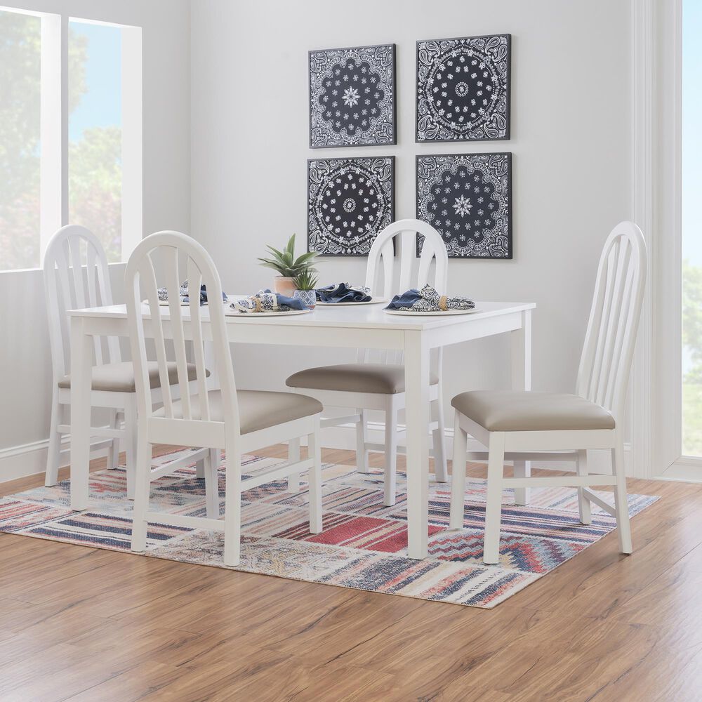 Linon Home Decor Jesper Side Chair in White (Set of 2), , large