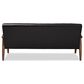 Baxton Studio Sorrento Stationary Sofa in Black, , large