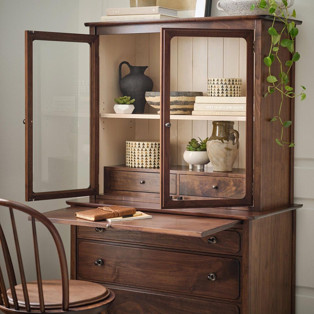 Stickley Furniture Hudson Valley Two-Door Hutch in Dark Roast, , large