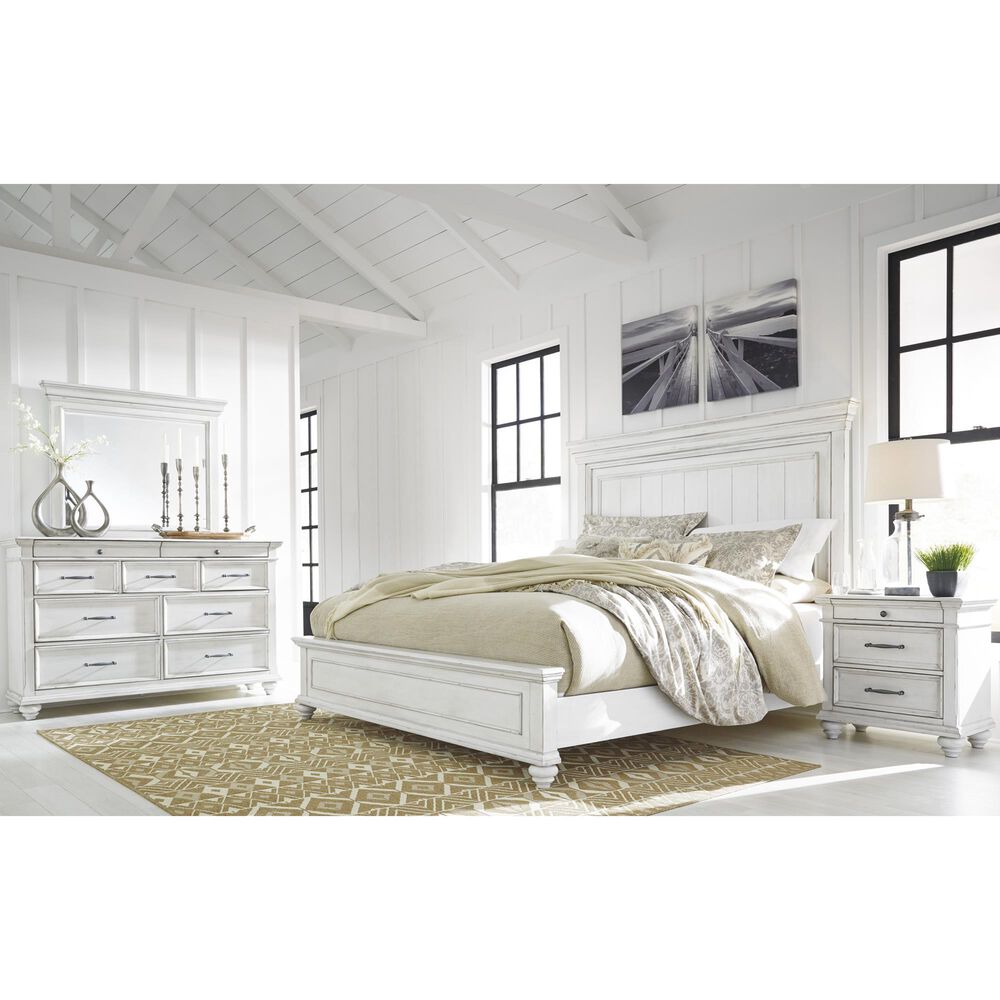 Ashley Kanwyn Dresser Mirror in Whitewash, , large