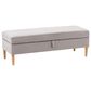 CorLiving Perry Storage Ottoman in Light Grey Velvet, , large