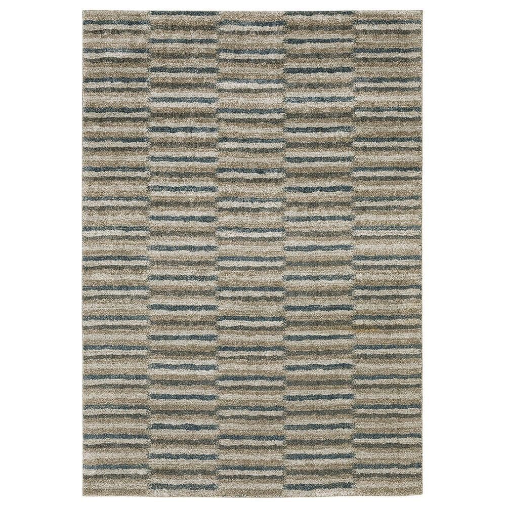 Oriental Weavers Alton 5502D 7"10" x 10"10" Beige and Blue Area Rug, , large