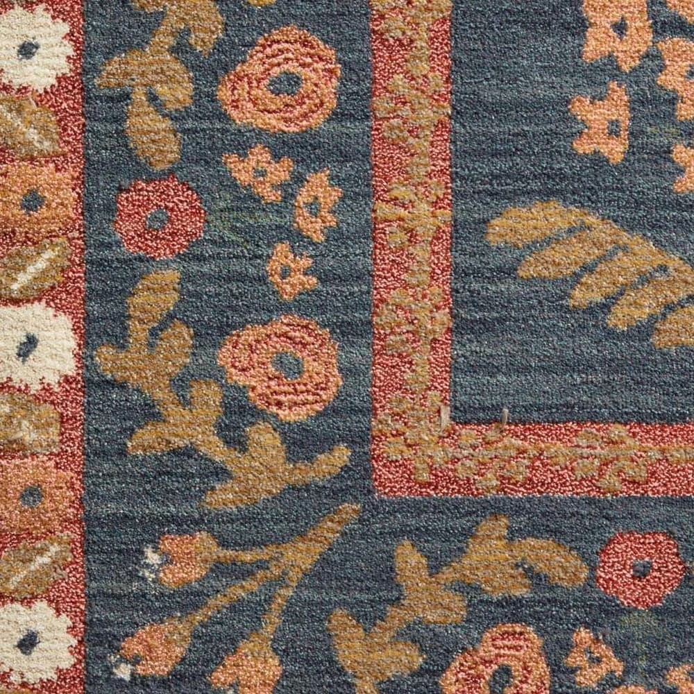 Rifle Paper Co. x Loloi Fiore FIO-01 3&#39;7&quot; x 5&#39;7&quot; Navy and Rust Area Rug, , large