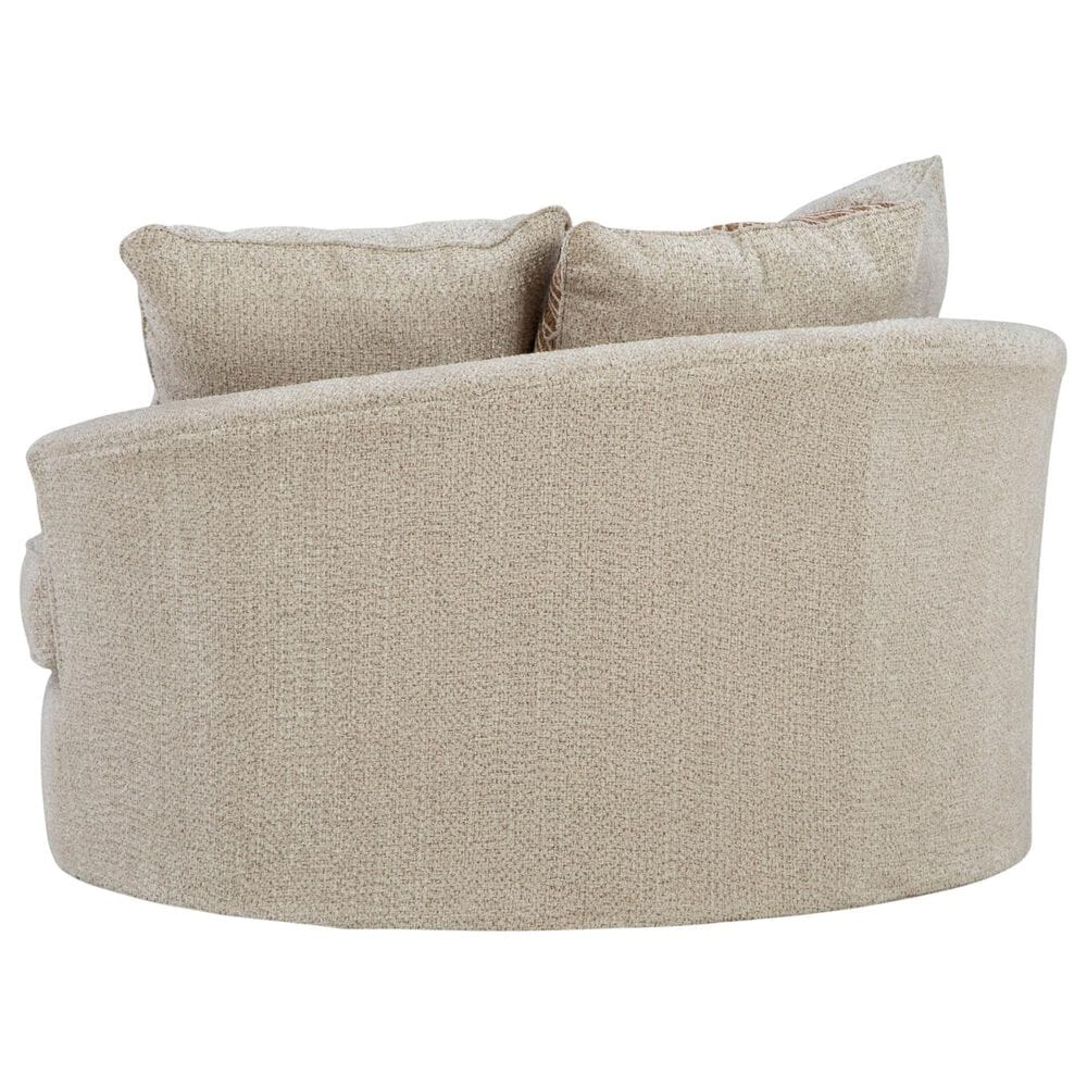 Ashley Steelwater Retreat Oversized Swivel Accent Chair in Latte, , large