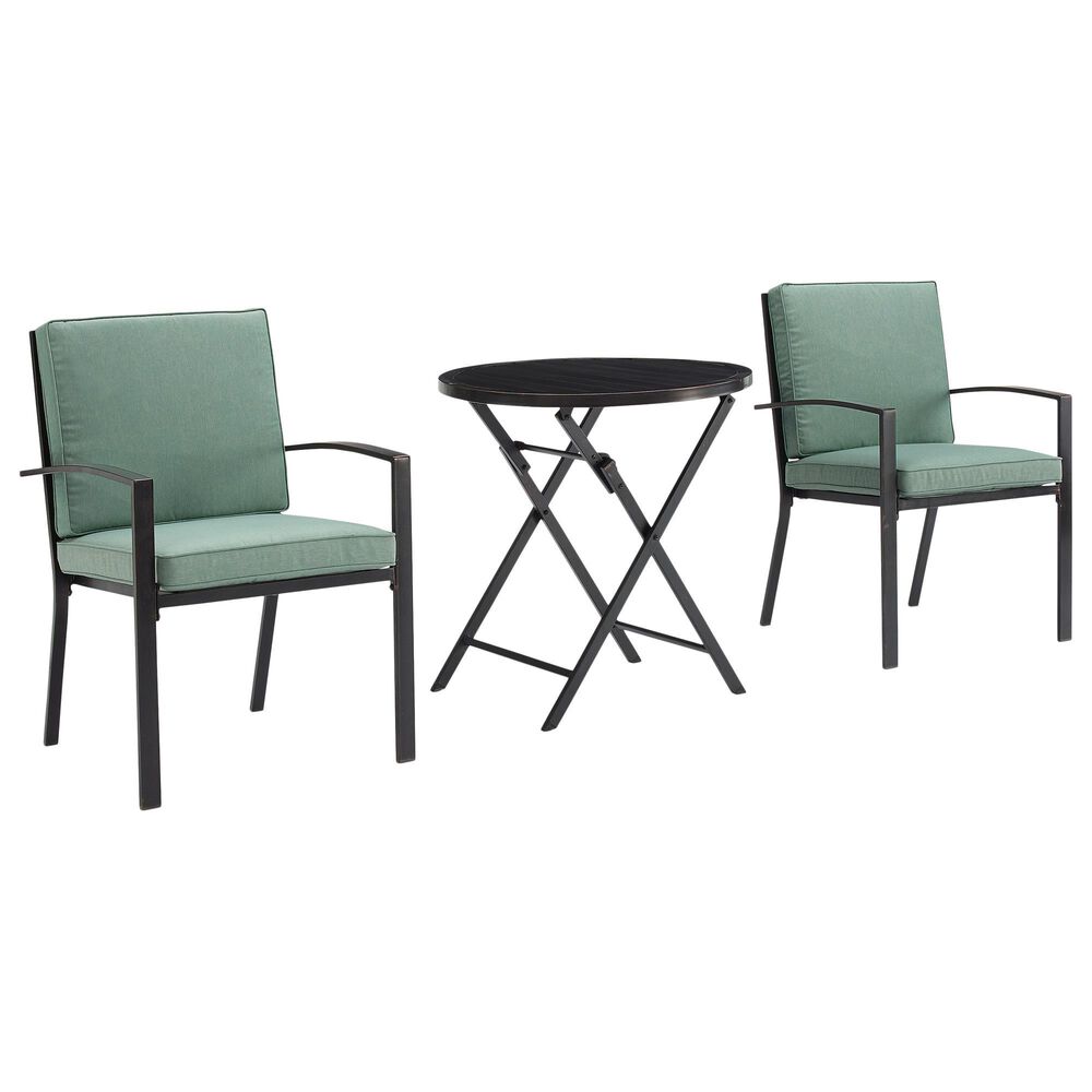 Crosley Furniture Kaplan 3-Piece Patio Bistro Set with Arm Chair in ...