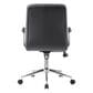 Regal Co. Boss Modern Office Chair with Chrome Arms in Black Faux Leather, , large