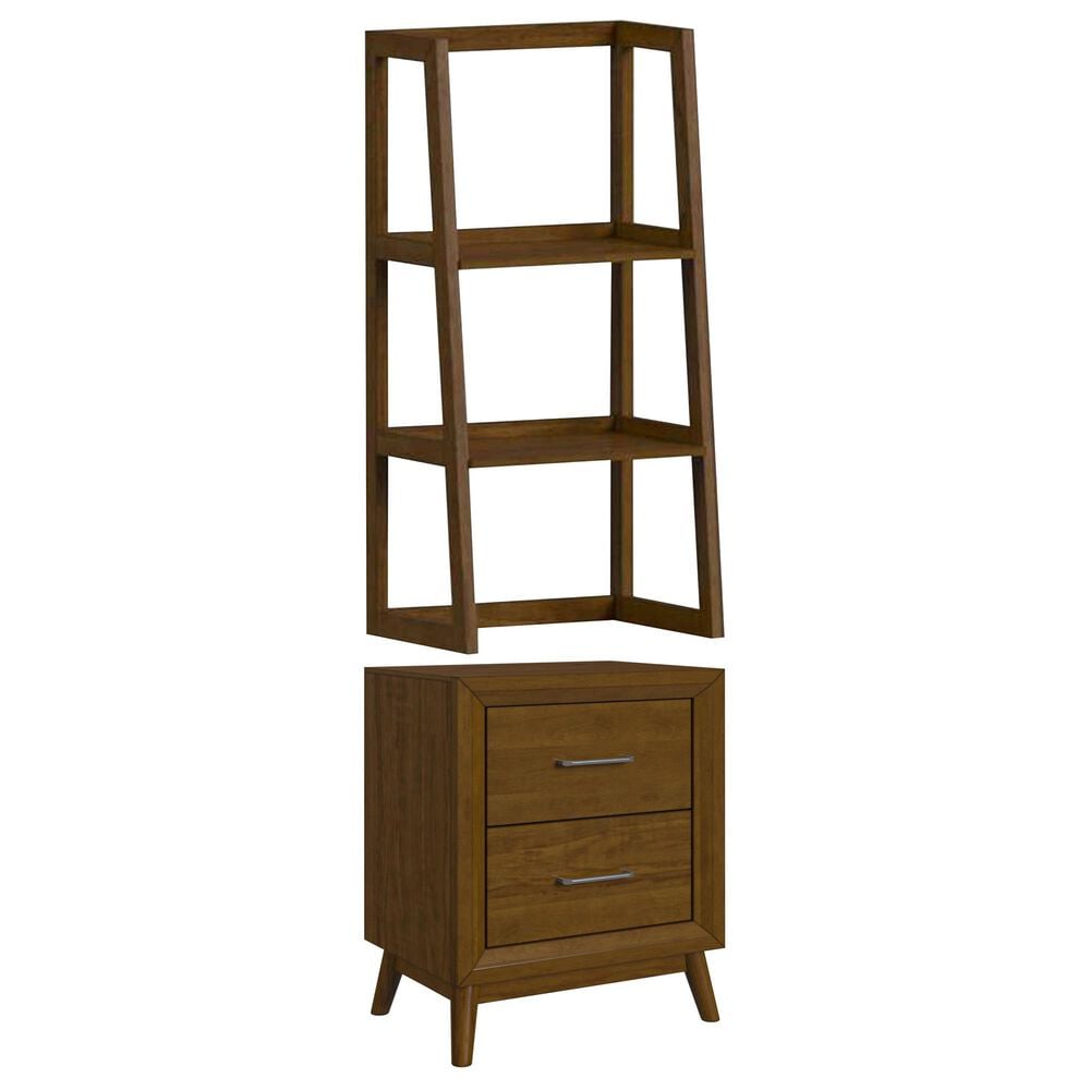 Mayberry Hill Santa Barbara 72" Pier with 2-Drawer Cabinet in Walnut, , large