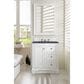 James Martin Vanities De Soto 30" Single Bathroom Vanity in Bright White with 3 cm Charcoal Soapstone Quartz Top and Rectangular Sink, , large