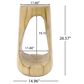 Hearth and Haven Outdoor End Table with Hollow Design in Natural, , large