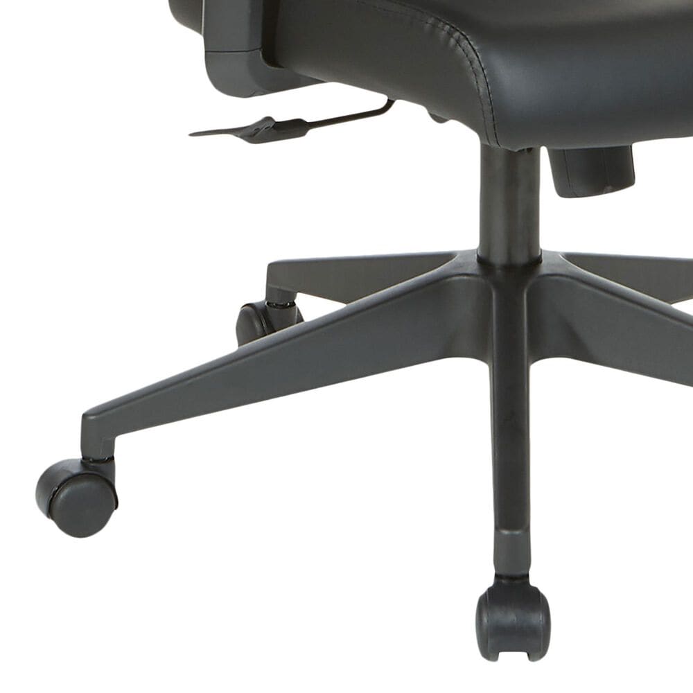 OSP Home Office Chair with Faux Leather Seat in Black, , large
