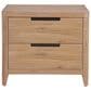 Universal Furniture Modern Walker California King Panel Bed with Dresser, Wardrobe and Two Nightstands in Natural Oak with AC Outlets and USB Ports, , large