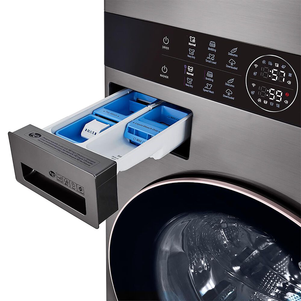 LG WashTower 4.5 Cu. Ft. Washer and 7.4 Cu. Ft. Electric Dryer in Graphite Steel, , large