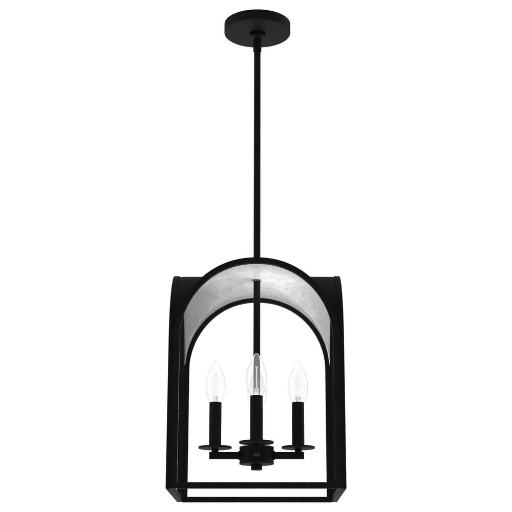 Hunter Dukestown 12" 4-Light Lantern Pendant in Natural Iron and Gold Leaf, , large