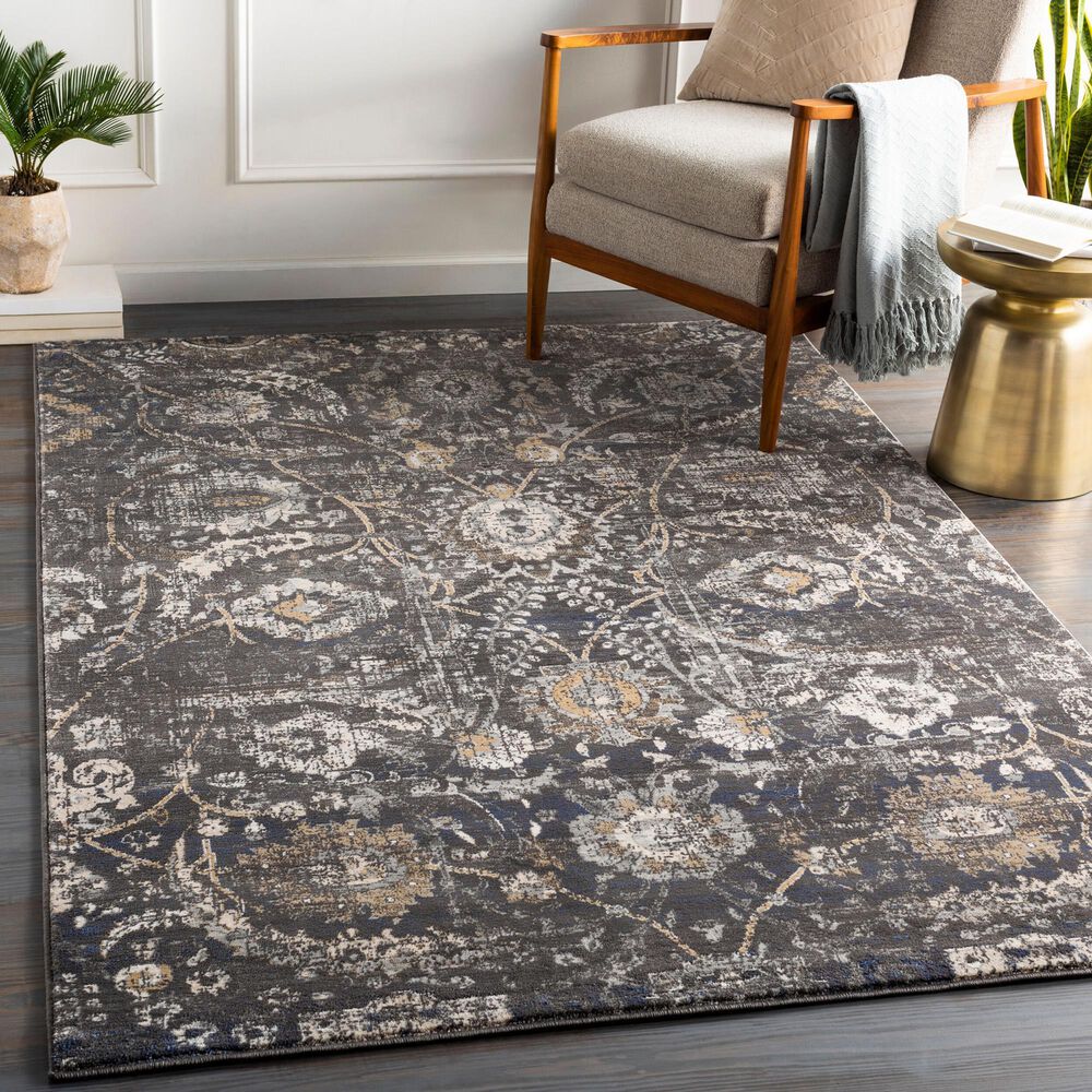 Surya Indigo 8&#39;7&quot; x 12&#39;4&quot; Black, Charcoal, Mustard, Beige and Off-White Area Rug, , large