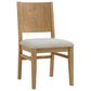 Forma & Co Boho Dining Side Chair in White and Prairie Oak, , large