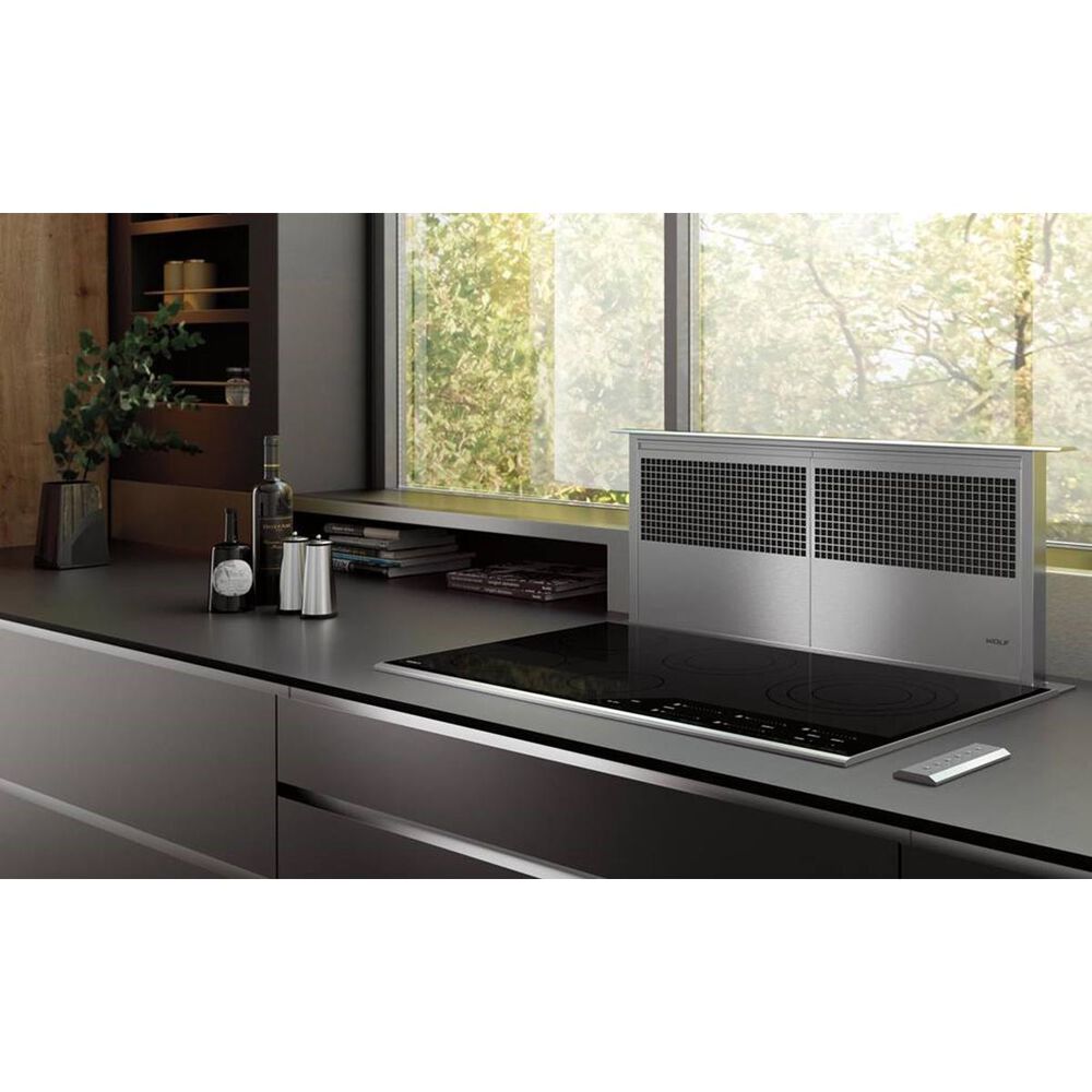 Wolf 36" Contemporary Electric Cooktop in Black Nebraska Furniture Mart