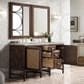 James Martin Vanities Addison 60" Double Bathroom Vanity in Mid-Century Acacia with 3 cm Victorian Silver Quartz Top and Rectangular Sinks, , large