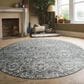 Radici USA Livigno Damask 7"10" Round Grey Area Rug, , large