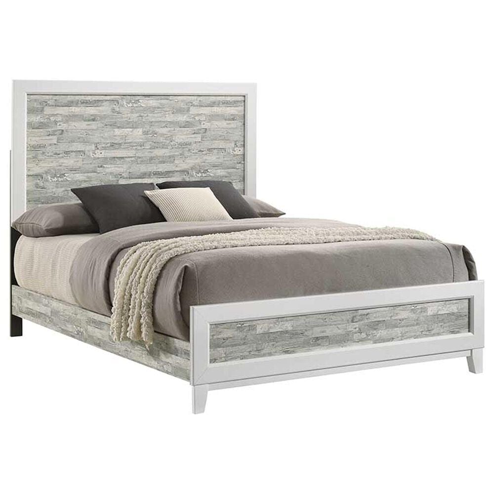Titanic Furniture Artic Twin Panel Bed in Gray and White, , large