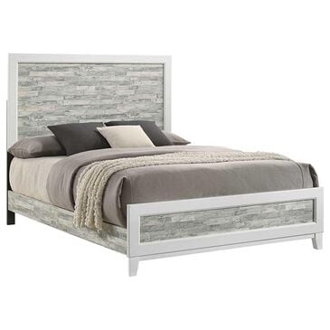 Titanic Furniture Artic Twin Panel Bed in Gray and White, , large