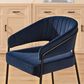 Linon Home Decor Prestwick Counter Stool with Navy Cushion in Black (Set of 2), , large