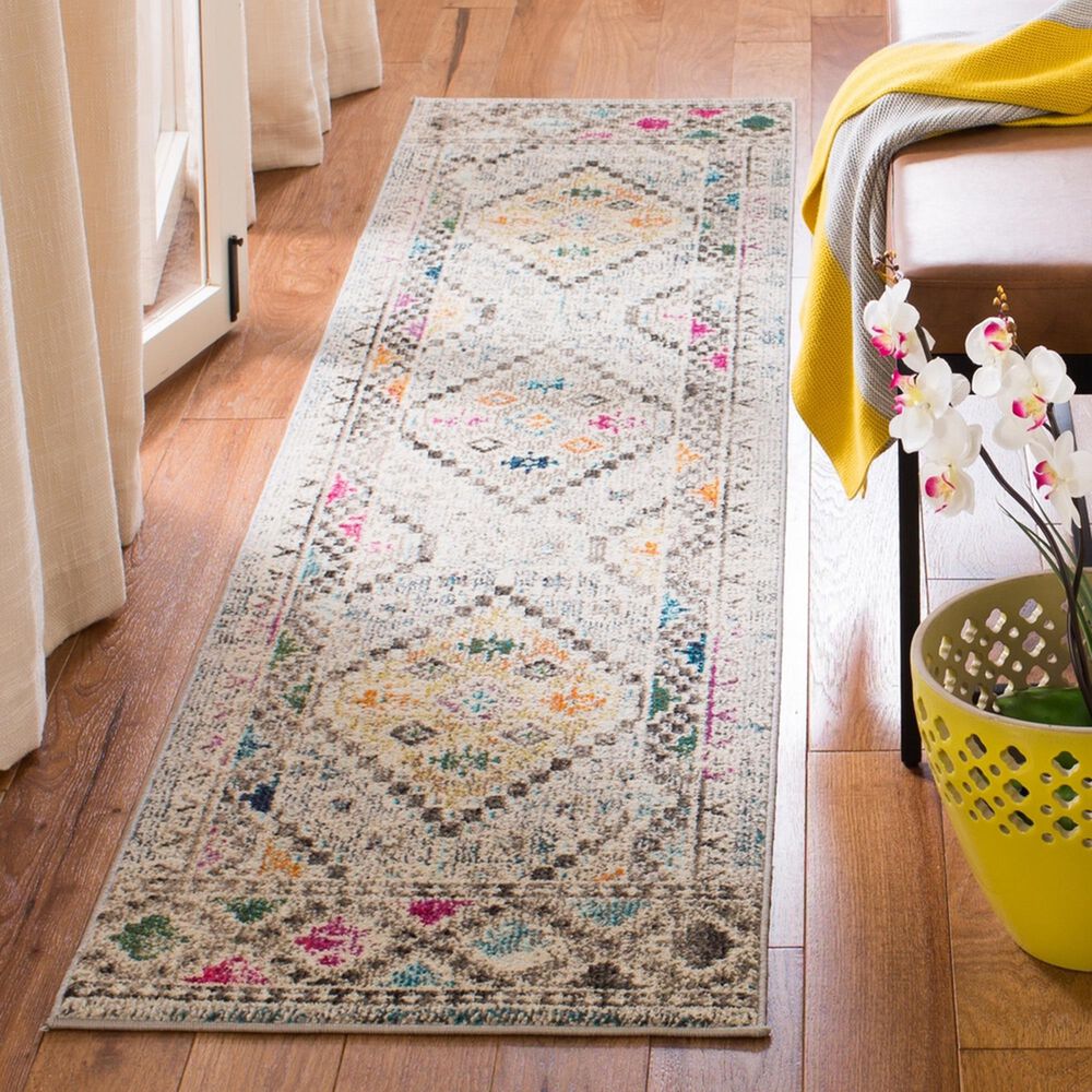 Safavieh Madison MAD418F 2&#39;2&quot; x 6&#39; Grey and Yellow Runner, , large