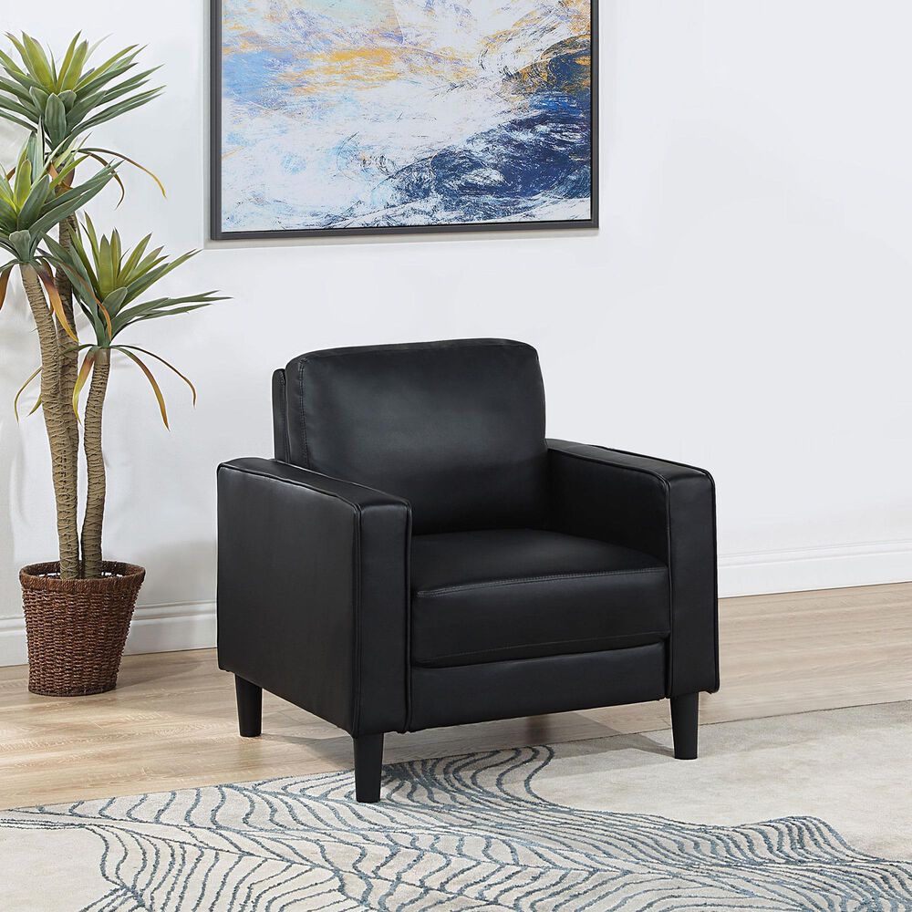 Coaster Ruth Accent Arm Chair in Black, , large