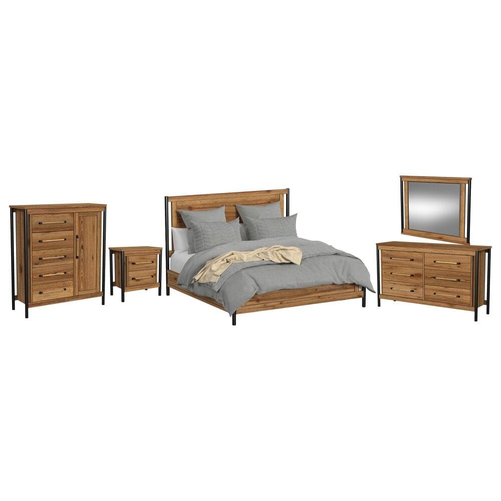 Hawthorne Furniture Norcross 5-Piece Queen Bedroom Set in Hickory, , large