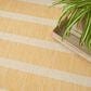Nourison Positano POS03 Yellow and Ivory 6" x 9" Indoor/Outdoor Area Rug, , large