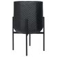 Creative Coop Round Planter with Chevron Pattern on Stand in Black, , large