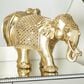 Maple and Jade Elephant Decorative Sculpture in Polished Gold, , large