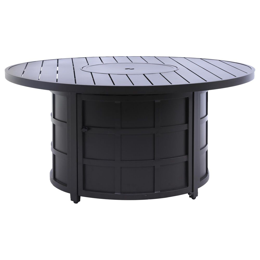 GatherCraft Presidio 5-Piece Round Firepit Chat Set in Linen Terracotta, , large