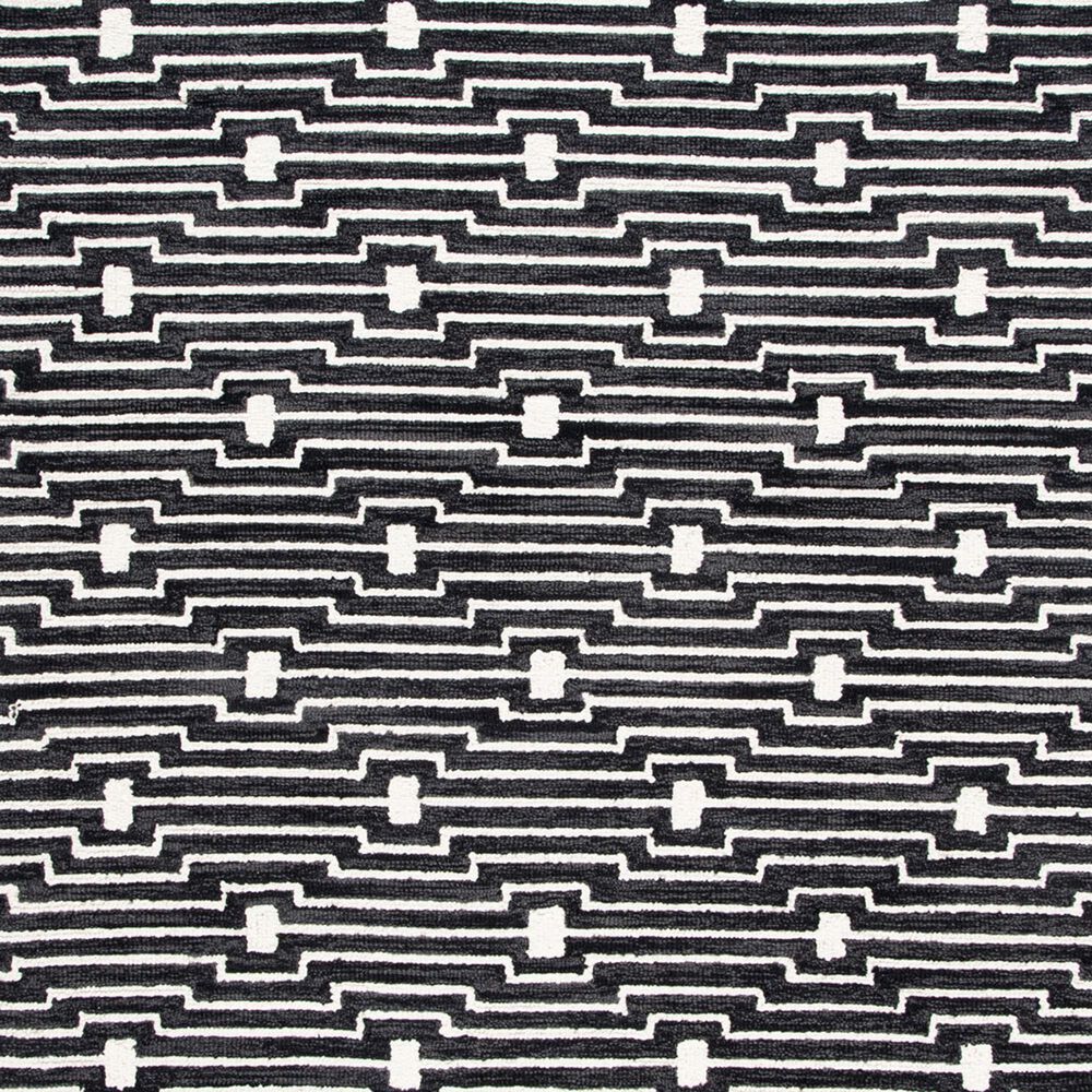 Safavieh Micro-Loop MLP166H 4&#39; x 6&#39; Charcoal and Ivory Area Rug, , large