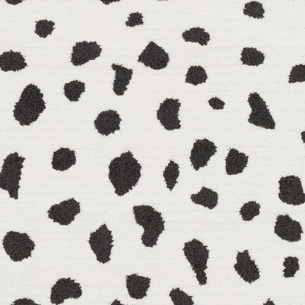 Surya Moroccan Shag Black and White 5&#39;3&quot; x 7&#39;3&quot; Area Rug, , large