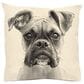 Eric & Christopher Dogs Boxer 20" x 20" Throw Pillow in Natural, , large