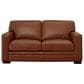 Amax Leather Chatsworth Stationary Loveseat in Nutmeg, , large