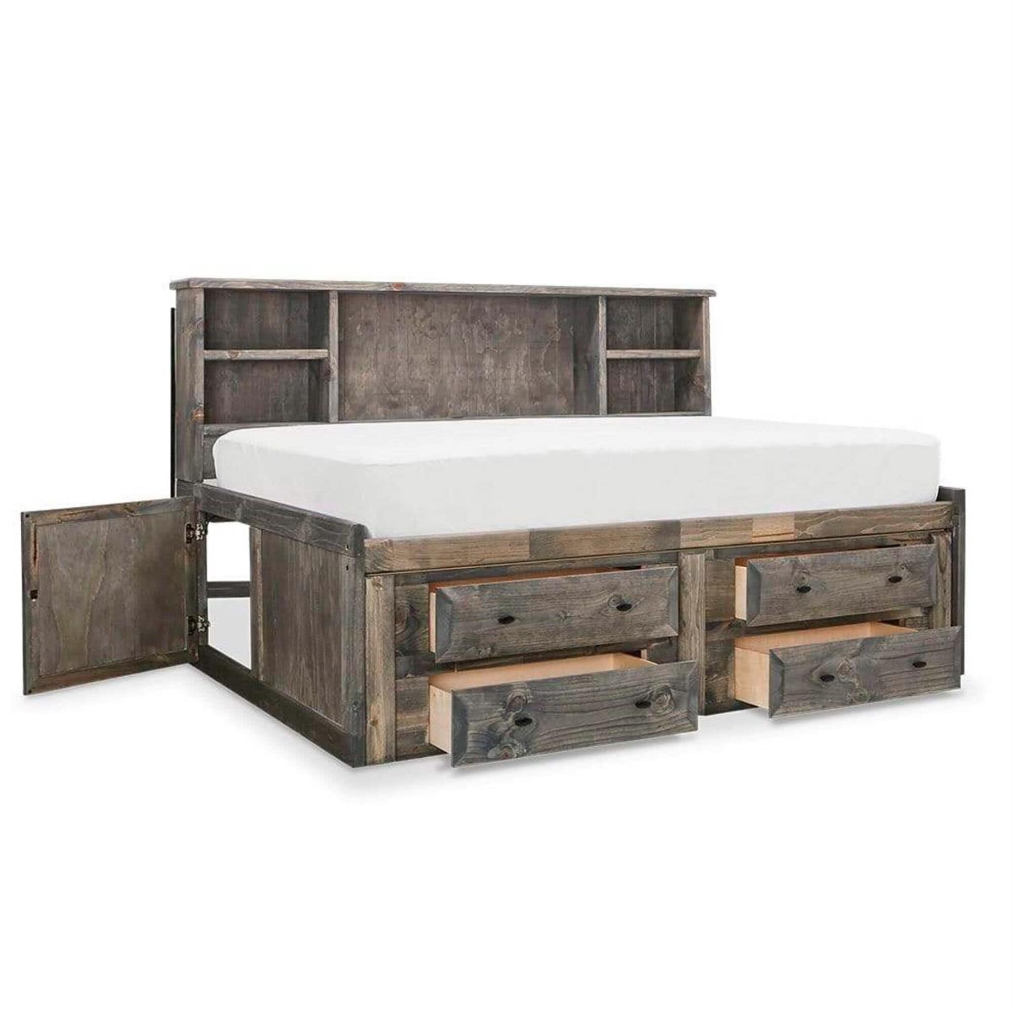 Cheyenne driftwood cheap full captain's bed