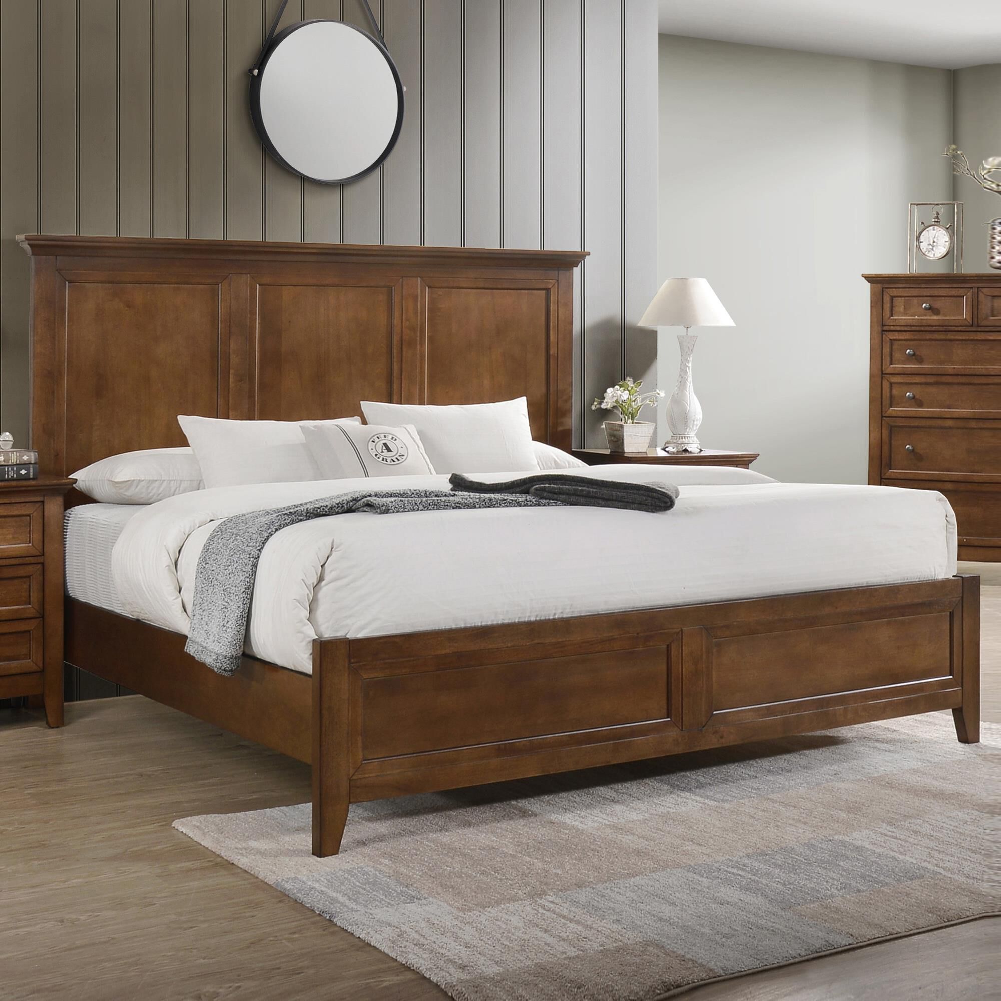 Hawthorne Furniture San Mateo King Panel Bed in Tuscan | Nebraska