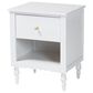 Baxton Studio Roni 1-Drawer Nightstand in White, , large