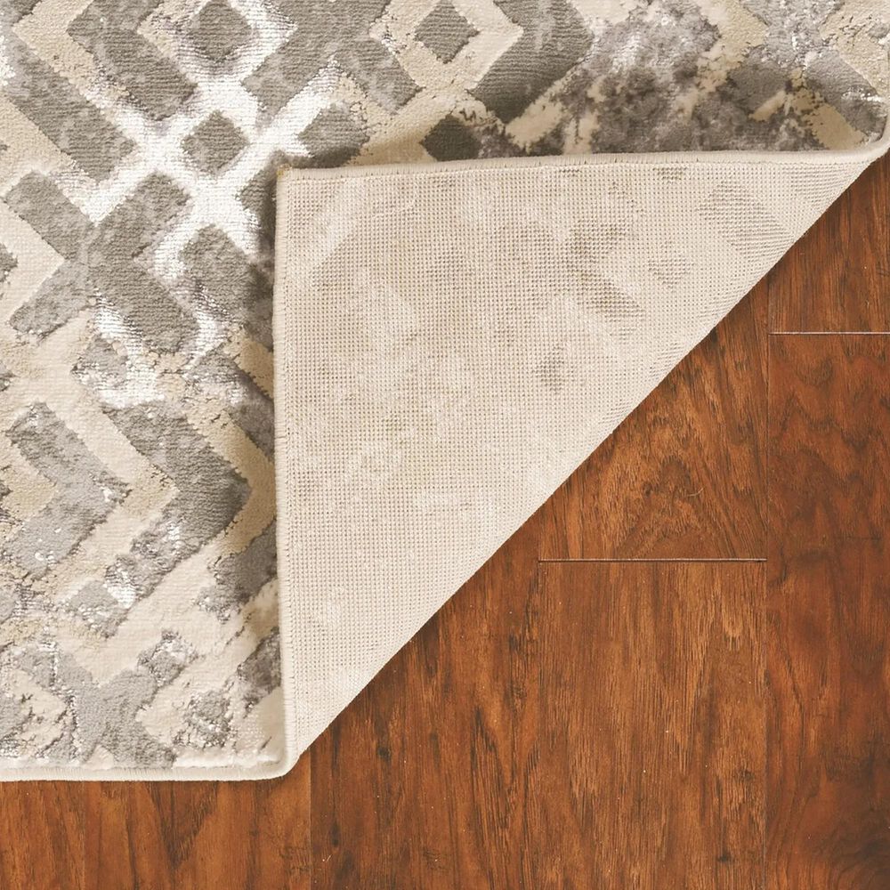 Kas Oriental Rugs Luna Dimensions 3&#39;3&quot; x 4&#39;11&quot; Sand and Silver Area Rug, , large