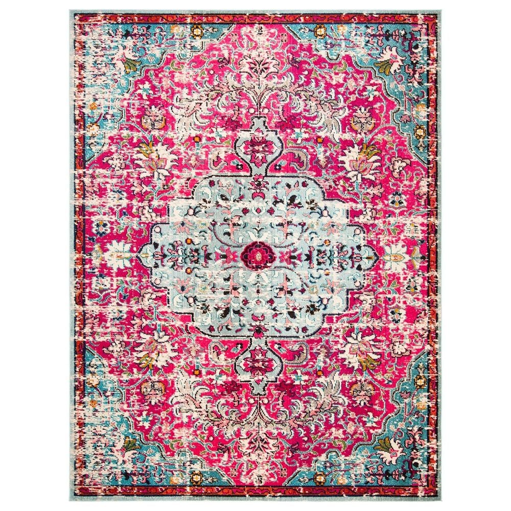 Safavieh Madison MAD447R 10" x 14" Fuchsia and Teal Area Rug, , large