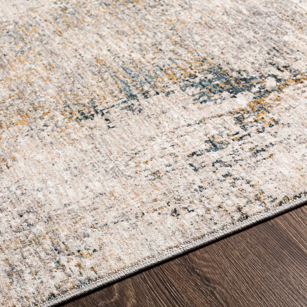 Surya Cardiff CDF-2304 Medium Gray, Light Blue, Mustard and Dark Blue 7'10" x 10'2" Area Rug, , large