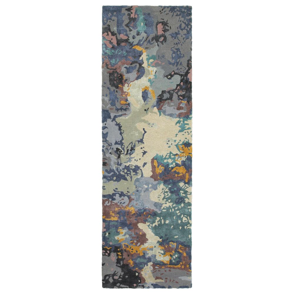 Oriental Weavers Galaxy 21903 2&#39;6&quot; x 8&#39; Blue Runner, , large